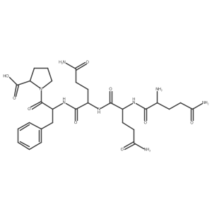 L-Glutaminyl-L-glutaminyl-L-glutaminyl-L-phenylalanyl-L-proline结构式