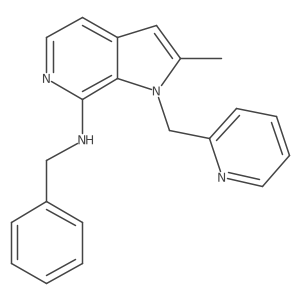 1h-Pyrrolo[2,3-c]pyridin-7-amine,2-methyl-n-(phenylmethyl)-1-(2-pyridinylmethyl)-结构式