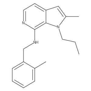 1h-Pyrrolo[2,3-c]pyridin-7-amine,2-methyl-n-[(2-methylphenyl)methyl]-1-propyl-结构式