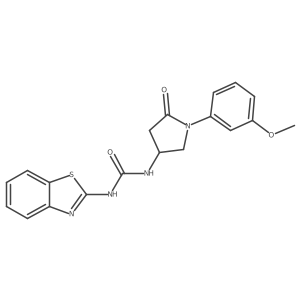 1-(Benzo[d]thiazol-2-yl)-3-(1-(3-methoxyphenyl)-5-oxopyrrolidin-3-yl)urea Structure