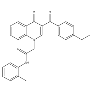 2-[3-(4-ethylbenzoyl)-4-oxo-1,4-dihydroquinolin-1-yl]-N-(2-methylphenyl)acetamide Structure