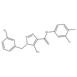 5-amino-1-(3-bromobenzyl)-N-(3-chloro-4-methylphenyl)-1H-1,2,3-triazole-4-carboxamide Structure