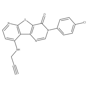 3-(4-Chlorophenyl)-9-(2-propyn-1-ylamino)pyrido(3',2':4,5)thieno(3,2-d)pyrimidin-4(3H)-one Structure