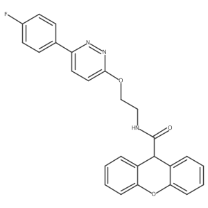 N-(2-((6-(4-fluorophenyl)pyridazin-3-yl)oxy)ethyl)-9H-xanthene-9-carboxamide结构式