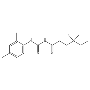 N-[[(2,4-Dimethylphenyl)amino]carbonyl]-2-[(1,1-dimethylpropyl)amino]acetamide Structure
