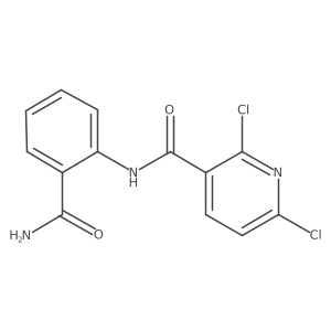 N-(2-carbamoylphenyl)-2,6-dichloropyridine-3-carboxamide结构式