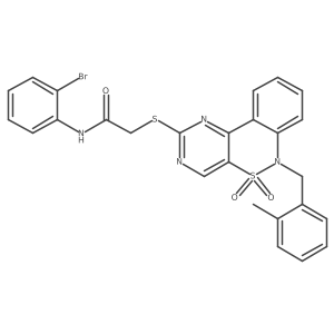 N-(2-bromophenyl)-2-{[6-(2-methylbenzyl)-5,5-dioxido-6H-pyrimido[5,4-c][2,1]benzothiazin-2-yl]thio}acetamide Structure