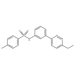 4-iodo-N-[3-(6-methoxypyridazin-3-yl)phenyl]benzene-1-sulfonamide Structure