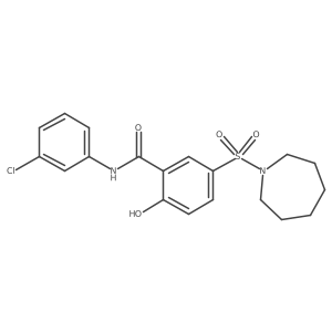 5-(azepan-1-ylsulfonyl)-N-(3-chlorophenyl)-2-hydroxybenzamide结构式