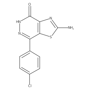 2-Amino-7-(4-chlorophenyl)[1,3]thiazolo[4,5-d]pyridazin-4(5H)-one Structure