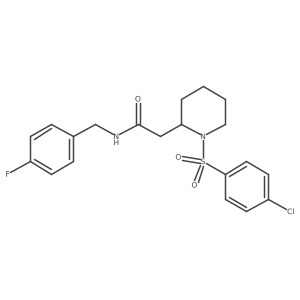 2-[1-(4-chlorobenzenesulfonyl)piperidin-2-yl]-N-[(4-fluorophenyl)methyl]acetamide结构式