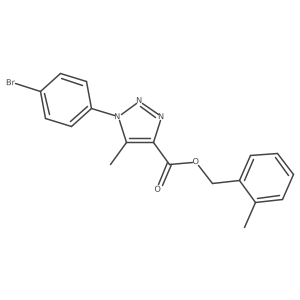 2-methylbenzyl 1-(4-bromophenyl)-5-methyl-1H-1,2,3-triazole-4-carboxylate结构式