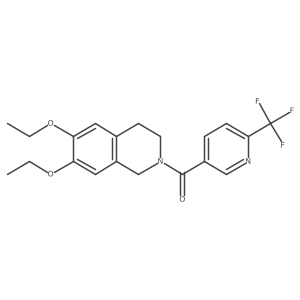 (6,7-diethoxy-3,4-dihydro-1H-isoquinolin-2-yl)-[6-(trifluoromethyl)pyridin-3-yl]methanone结构式