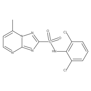 (1,2,4)Triazolo(1,5-a)pyrimidine-2-sulfonamide, N-(2,6-dichlorophenyl)-5-methyl- Structure