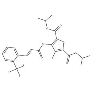 2,5-Bis(1-methylethyl) 3-methyl-4-[[1-oxo-3-[2-(trifluoromethyl)phenyl]-2-propen-1-yl]oxy]-2,5-thiophenedicarboxylate Structure