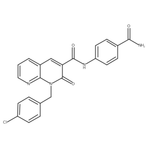 N-(4-carbamoylphenyl)-1-(4-chlorobenzyl)-2-oxo-1,2-dihydro-1,8-naphthyridine-3-carboxamide Structure