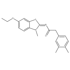 2-(3,4-dimethylphenyl)-N-(6-ethoxy-3-methylbenzo[d]thiazol-2(3H)-ylidene)acetamide Structure