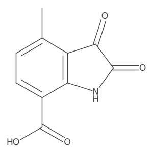 4-methyl-2,3-dioxo-1H-indole-7-carboxylic acid结构式