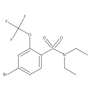 4-bromo-N,N-diethyl-2-(trifluoromethoxy)benzenesulfonamide结构式
