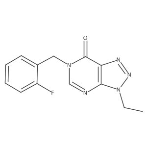 3-ethyl-6-[(2-fluorophenyl)methyl]-3H,6H,7H-[1,2,3]triazolo[4,5-d]pyrimidin-7-one结构式