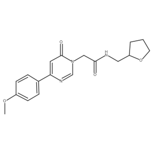2-(4-(4-methoxyphenyl)-6-oxopyrimidin-1(6H)-yl)-N-((tetrahydrofuran-2-yl)methyl)acetamide Structure