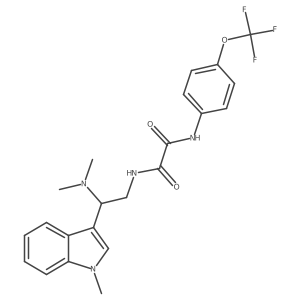 N1-(2-(dimethylamino)-2-(1-methyl-1H-indol-3-yl)ethyl)-N2-(4-(trifluoromethoxy)phenyl)oxalamide结构式