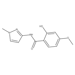 COc1ccc(C(=O)Nc2ccn(C)n2)c(O)c1结构式