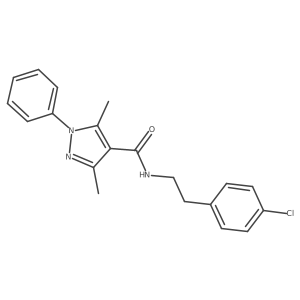 N-[2-(4-chlorophenyl)ethyl]-3,5-dimethyl-1-phenylpyrazole-4-carboxamide结构式