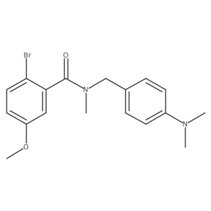 COc1ccc(Br)c(C(=O)N(C)Cc2ccc(N(C)C)cc2)c1结构式