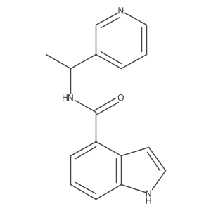 1H-Indole-4-carboxamide, N-[1-(3-pyridinyl)ethyl]- Structure