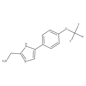 (5-(4-(Trifluoromethoxy)phenyl)-1H-imidazol-2-yl)methanamine结构式
