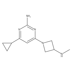 4-Cyclopropyl-6-[3-(methylamino)-1-azetidinyl]-2-pyrimidinamine Structure