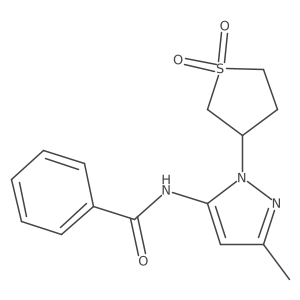 N-[1-(1,1-dioxo-1lambda6-thiolan-3-yl)-3-methyl-1H-pyrazol-5-yl]benzamide结构式
