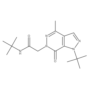 N-(tert-butyl)-2-(1-(tert-butyl)-4-methyl-7-oxo-1H-pyrazolo[3,4-d]pyridazin-6(7H)-yl)acetamide结构式