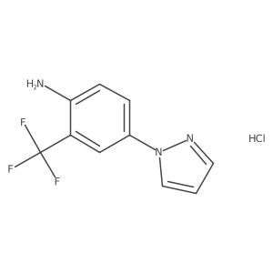4-(1H-pyrazol-1-yl)-2-(trifluoromethyl)aniline hydrochloride结构式