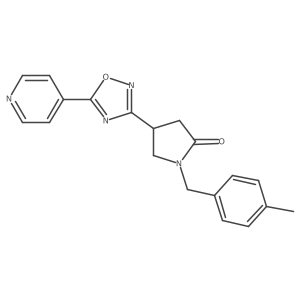1-(4-Methylbenzyl)-4-(5-pyridin-4-yl-1,2,4-oxadiazol-3-yl)pyrrolidin-2-one Structure