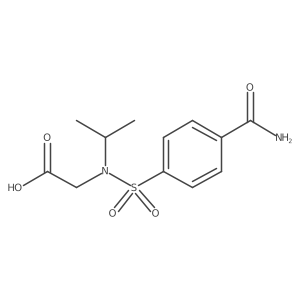N-[[4-(Aminocarbonyl)phenyl]sulfonyl]-N-(1-methylethyl)glycine结构式