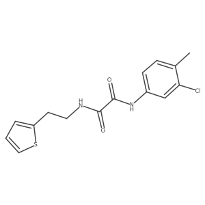 N1-(3-chloro-4-methylphenyl)-N2-(2-(thiophen-2-yl)ethyl)oxalamide结构式