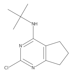 tert-butyl-(2-chloro-6,7-dihydro-5H-cyclopentapyrimidin-4-yl)-amine结构式
