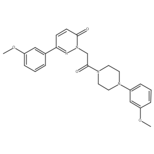 6-(3-methoxyphenyl)-2-{2-[4-(3-methoxyphenyl)piperazino]-2-oxoethyl}-3(2H)-pyridazinone结构式