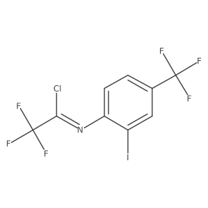 2,2,2-Trifluoro-N-[2-iodo-4-(trifluoromethyl)phenyl]acetimidoyl Chloride Structure