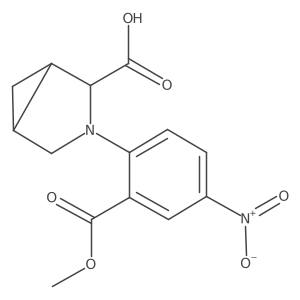 3-[2-(Methoxycarbonyl)-4-nitrophenyl]-3-azabicyclo[3.1.0]hexane-2-carboxylic acid Structure