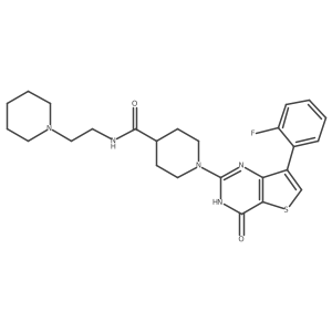 1-[7-(2-fluorophenyl)-4-oxo-3H,4H-thieno[3,2-d]pyrimidin-2-yl]-N-[2-(piperidin-1-yl)ethyl]piperidine-4-carboxamide Structure