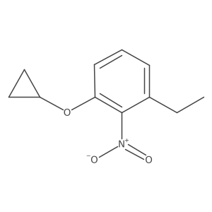 1-Cyclopropoxy-3-ethyl-2-nitrobenzene结构式