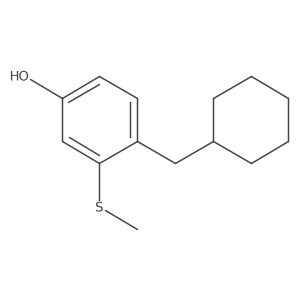 4-(Cyclohexylmethyl)-3-(methylthio)phenol结构式