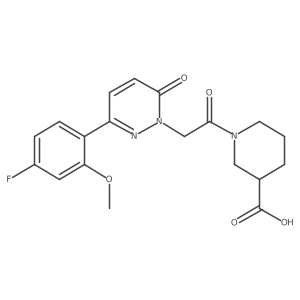 1-{[3-(4-fluoro-2-methoxyphenyl)-6-oxopyridazin-1(6H)-yl]acetyl}piperidine-3-carboxylic acid Structure