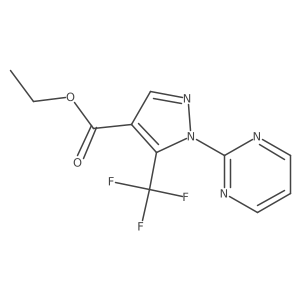 Ethyl 1-pyrimidin-2-yl-5-trifluoromethyl-1H-pyrazole-4-carboxylate结构式