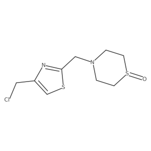 Thiomorpholine, 4-[[4-(chloromethyl)-2-thiazolyl]methyl]-, 1-oxide结构式