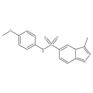 N-(4-methoxyphenyl)-3-methyl-[1,2,4]triazolo[4,3-a]pyridine-6-sulfonamide结构式