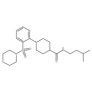 N-isopentyl-1-(3-(morpholinosulfonyl)pyridin-2-yl)piperidine-4-carboxamide Structure